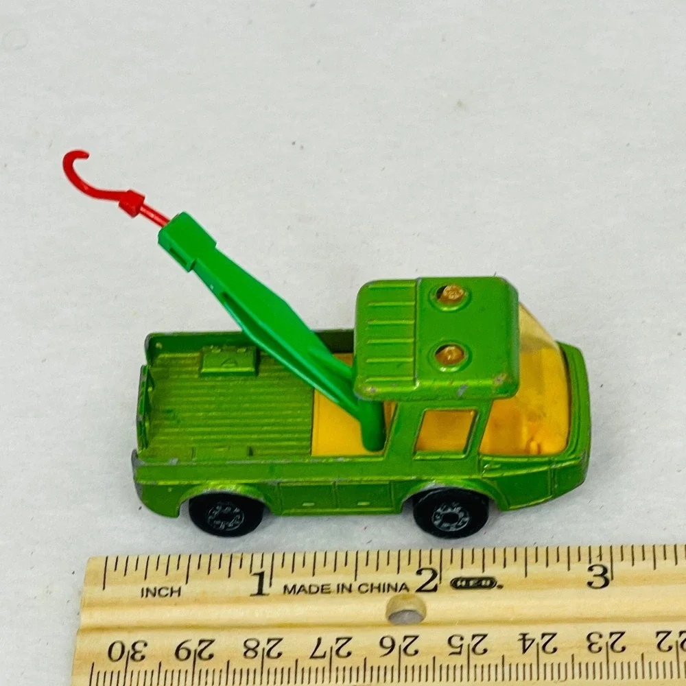 Matchbox Superfast No 74 Toe Joe Tow Truck Green Lesney England 1972 Vintage